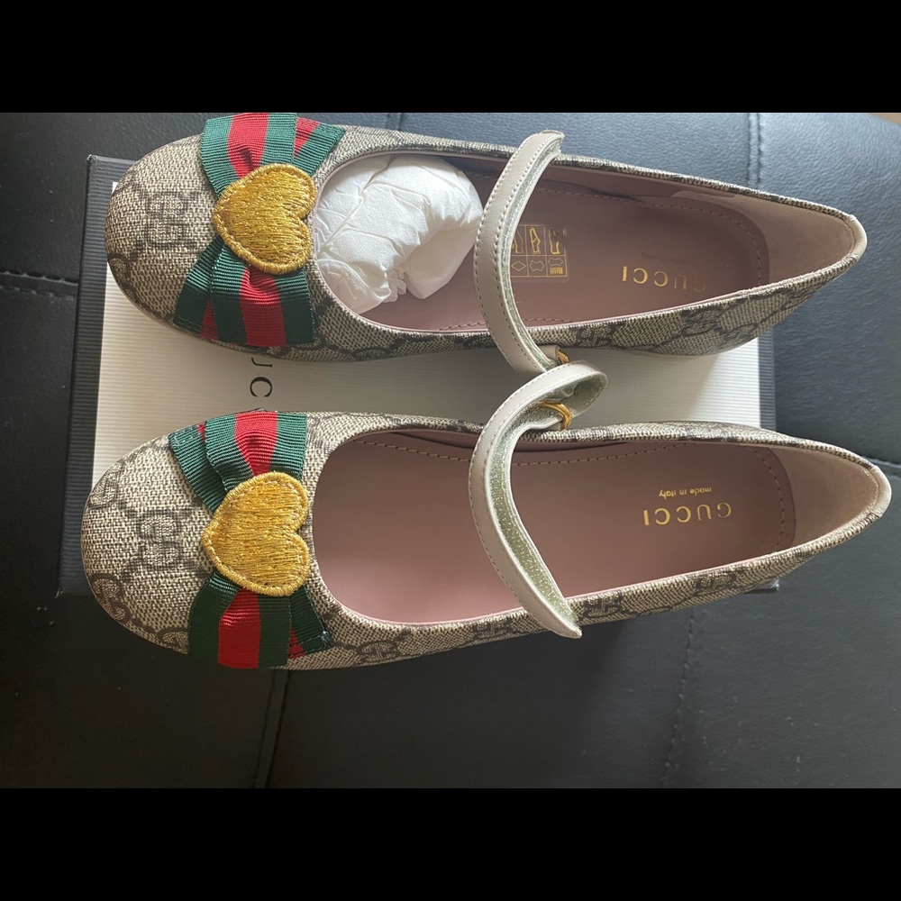 Gucci girls Erin ballerina flats
